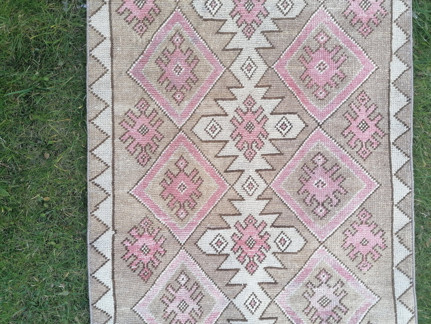 Turkish runner rug, vintage wool rug 2'9x6'5 vintage oushak runner rug unique hand made rug kitchen rug bohemian rug