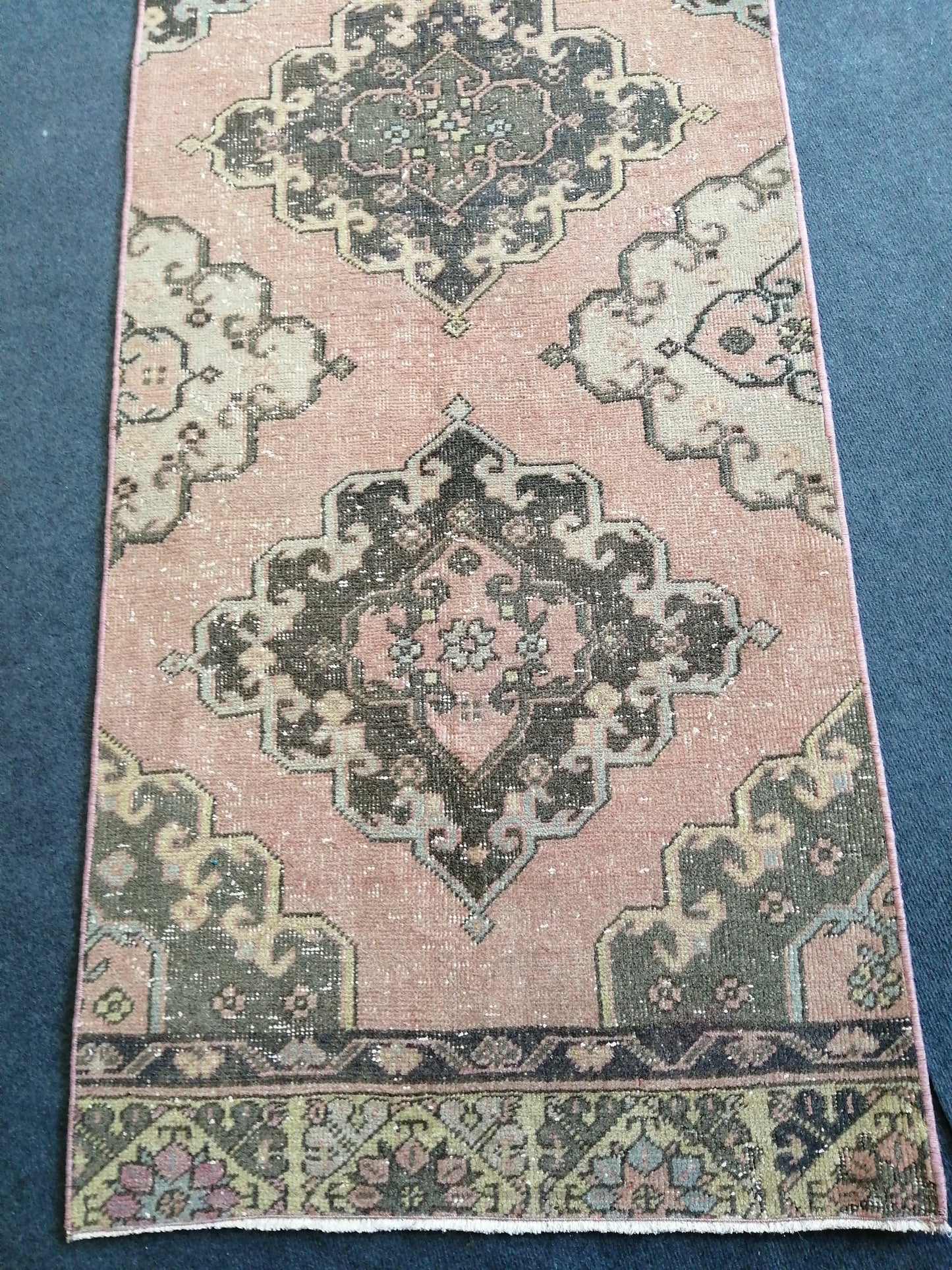 12.5 x 2.7 ft Oushak Runner Rug Turkish Runner Rug Vintage Runner Rug Hallway Runner Rug Kitchen Runner Rug Wool Runner Rug Wool Oushak Rug