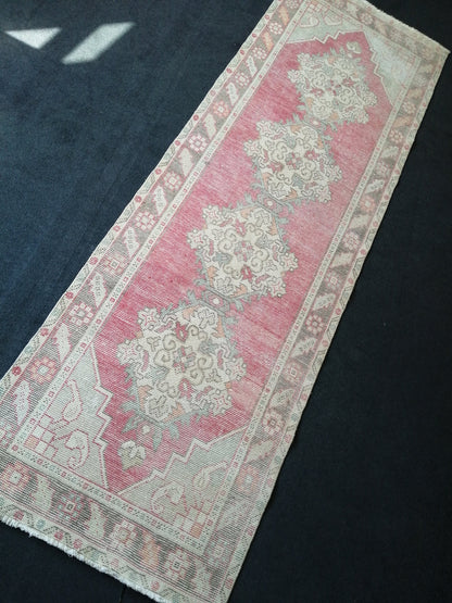 9.9 x 3 Oushak Runner Rug Turkish Runner Rug Vintage Runner Rug Hallway Runner Rug Kitchen Runner Rug Wool Runner Rug Wool Oushak Rug