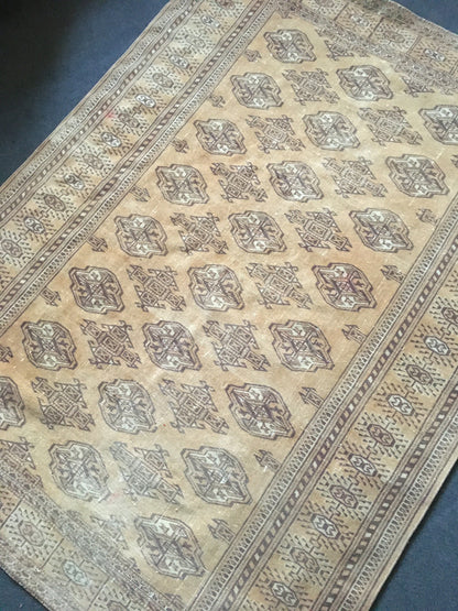 5x6 persian oversize area wool rug, oushak handmade lounge rug, distressed kitchen rug, bohemian living room rug, brown muted entryway rugs