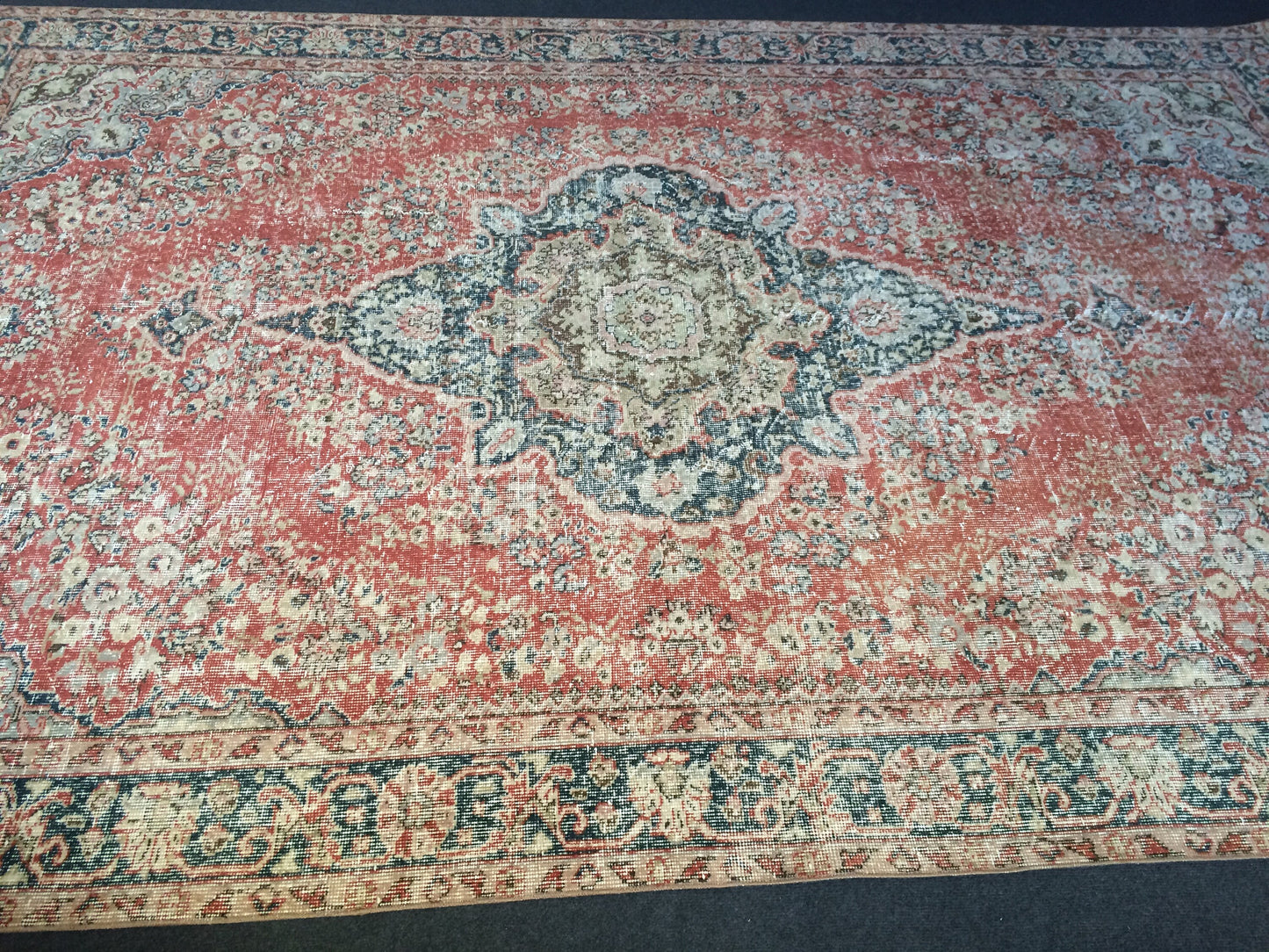 10 x 6.7 Large Area Oushak Rug Vintage Rug Turkish Rug