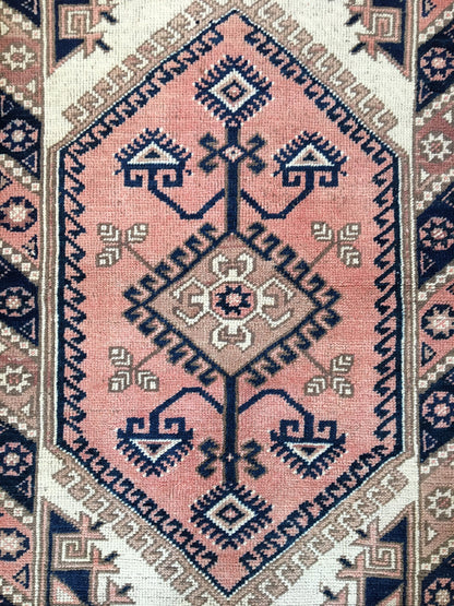 2x4 feet muted vintage middle rug, handmade etnique kitchen area rug, turkish  mini runner rug,oushak blue bedroom rug, kids wool small rugs