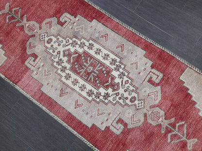 Vintage Oushak Runner Rug Turkish Runner Rug 2.8 x 11 Vintage Runner Rug Hallway Runner Rug Kitchen Runner Wool Runner Rug Wool Oriental Rug