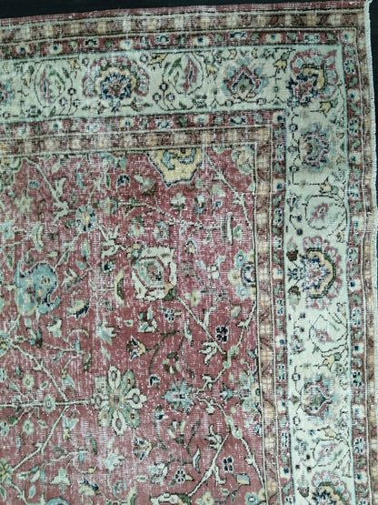 Hand Made Rug, 6.8 x 9 Oushak Rug, Rustic Rug, Bohemian Rug, Rug Runner, Turkish Rug, Farmhouse Rug, Vintage Rug, Wool rug