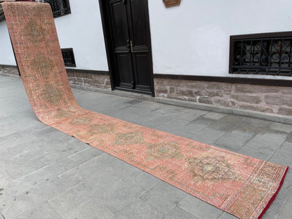 Distressed Vintage Runner Extra Long Turkish Runner 2.7 x 19.7  Stair Runner Rug Vintage Runner XL Oriental Runner Staircase Handmade Runner