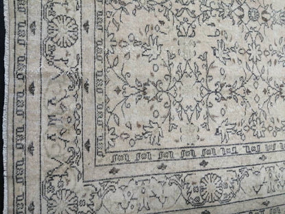 8.3 x 12.4 Large OUSHAK RUG, TURKISH Oushak Rug, Vintage Rug, Vintage Persian Rug, Wool Oriental Rug, Handmade Rug, 9x12 Vintage Muted Rug