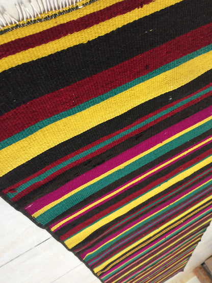 2.6 x 10.4 Flat Woven Oushak Runner Rug Turkish Flat Weave Runner Rug Vintage Runner Rug Hallway Runner Rug Kitchen Runner Rug Wool Runner