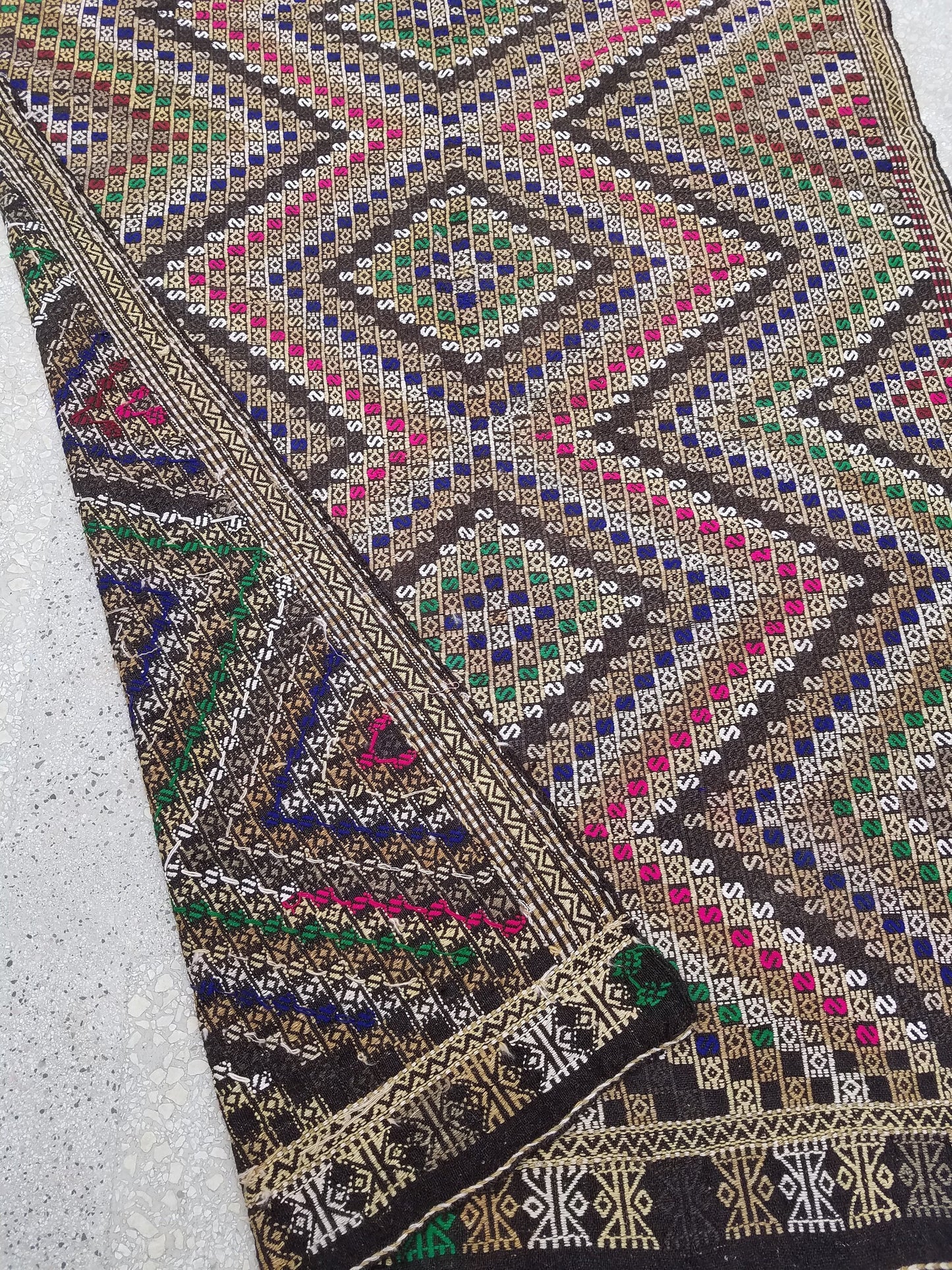 10'2x5'5 flatwoven with embroidery rug turkish hand made rugs vintage turkish rugs oushak rug vintage oushak rug,wool turkish wool kilim rug