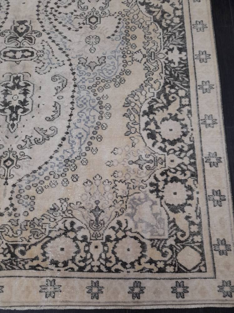 WOOL RUG Vintage 6 x 9.7 Rug Turkish Oushak  Rug, Hand Knotted Rug Persian Living Room Rug Oriental Rug Farmhouse Rug Knotted Rug 6x10 rug