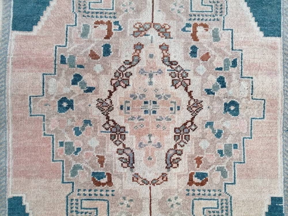 Oushak turkish wool rug 4'5x8'3 turkish handmade rug, vintage rug,kitchen rug, living room rug, bohemian rug