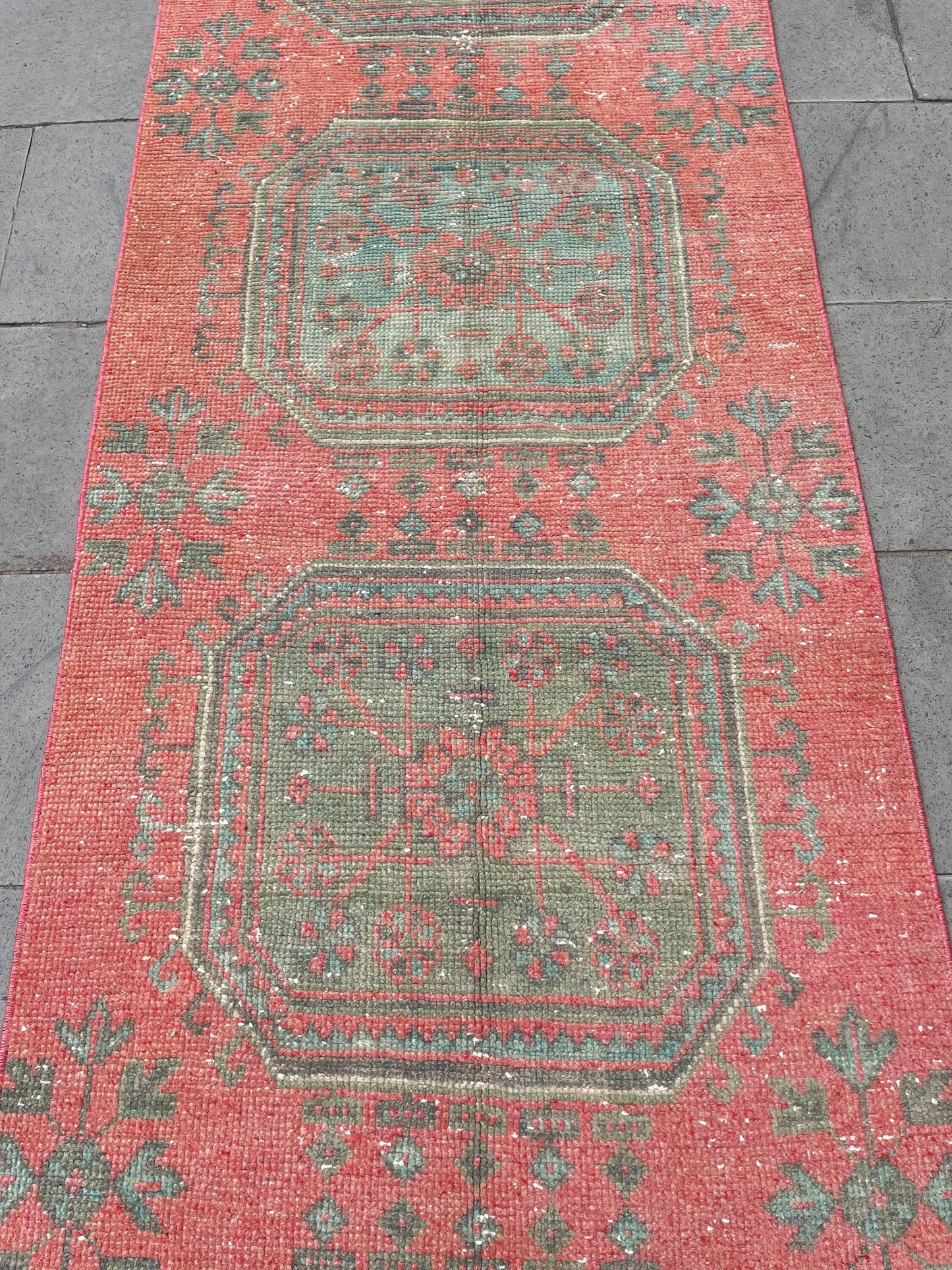 Vintage Hand Knotted 2.5 x 19 Extra Long Turkish Runner Very Long Stairs Runner Rug Vintage Runner Rug XL Oriental Runner Staircase Runner