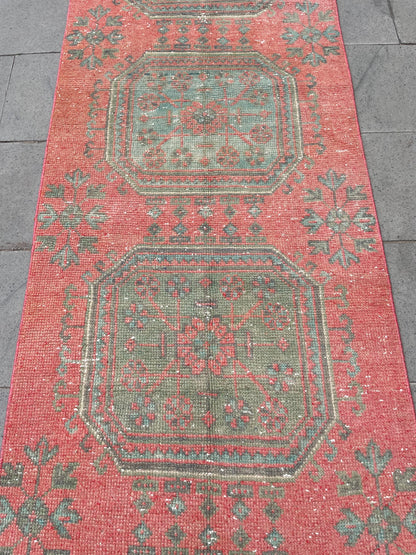 Vintage Hand Knotted 2.5 x 19 Extra Long Turkish Runner Very Long Stairs Runner Rug Vintage Runner Rug XL Oriental Runner Staircase Runner