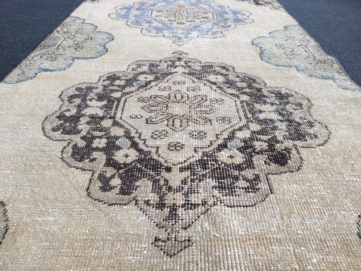 12.6 x 2.9 Oushak Runner Rug Turkish Runner Rug Vintage Runner Rug Hallway Runner Rug Kitchen Runner Rug Wool Runner Rug Wool Persian Runner