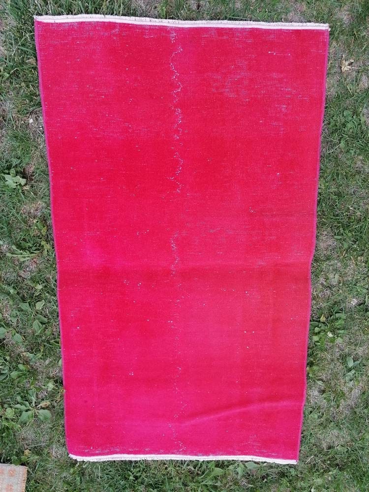 Turkısh rug 2'4x4 handmade wool rug,