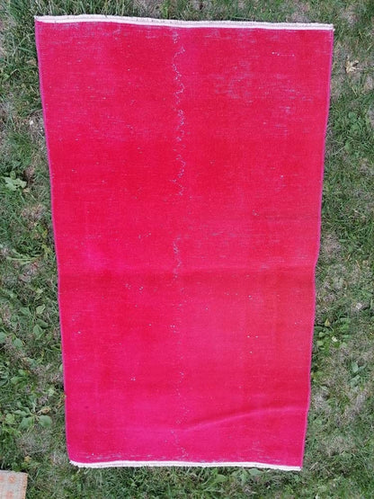 Turkısh rug 2'4x4 handmade wool rug,