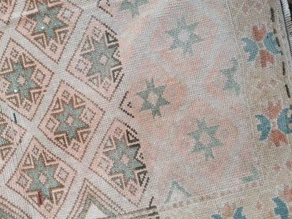 3.6 x 6.10 ft Vıntage rug, turkısh rug, wool handmade rug