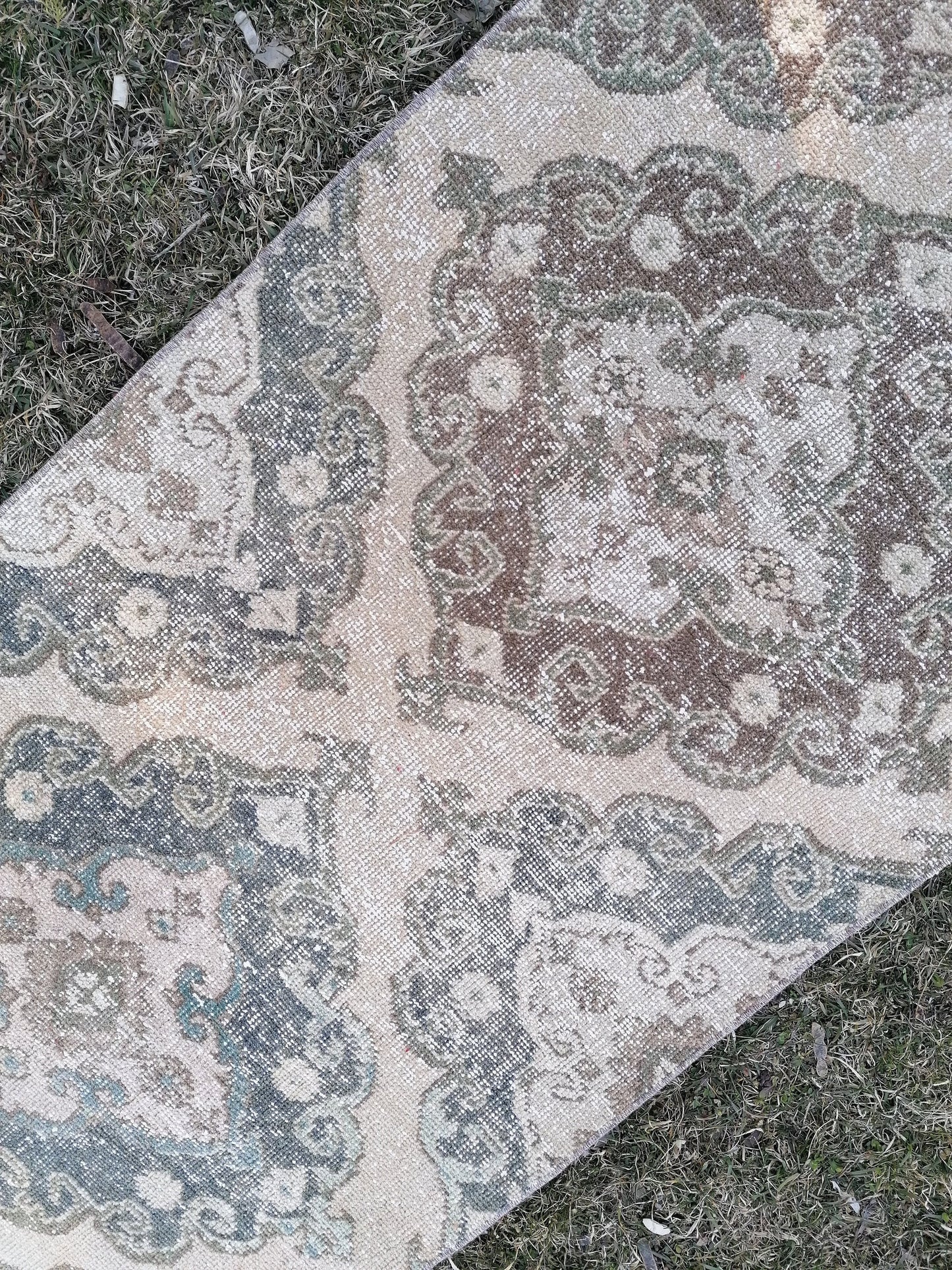 2.6 x 17.3 extra long vintage runner, oushak runner rug hallway runner, vintage anatolian rug