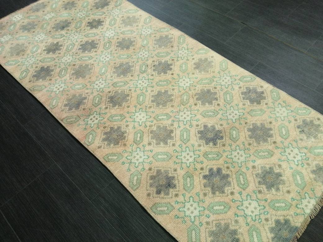 Vintage Turkish Runner Rug 2.6 x 6.2 Runner Rug Vintage Runner Rug Hallway Runner Rug Persian Kitchen Runner Rug Wool Oriental Runner Rug
