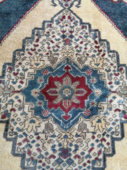 4.6 x 7 OUSHAK RUG TURKISH Oushak Rug Vintage Oushak Runner Rug Vintage Runner Rug Wool Oushak Rug Hand Made Rugs Vintage Turkish Rug