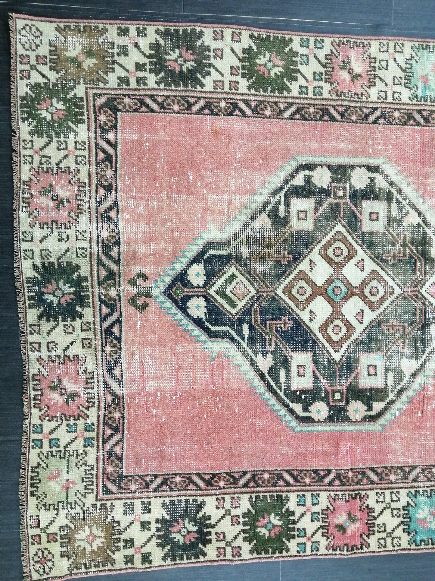 10.4 x 4 Oushak Runner Rug Turkish Runner Rug Vintage Runner Rug Hallway Runner Rug Kitchen Runner Rug Wool Runner Rug Wool Oushak Rug