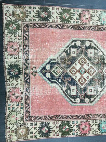 10.4 x 4 Oushak Runner Rug Turkish Runner Rug Vintage Runner Rug Hallway Runner Rug Kitchen Runner Rug Wool Runner Rug Wool Oushak Rug