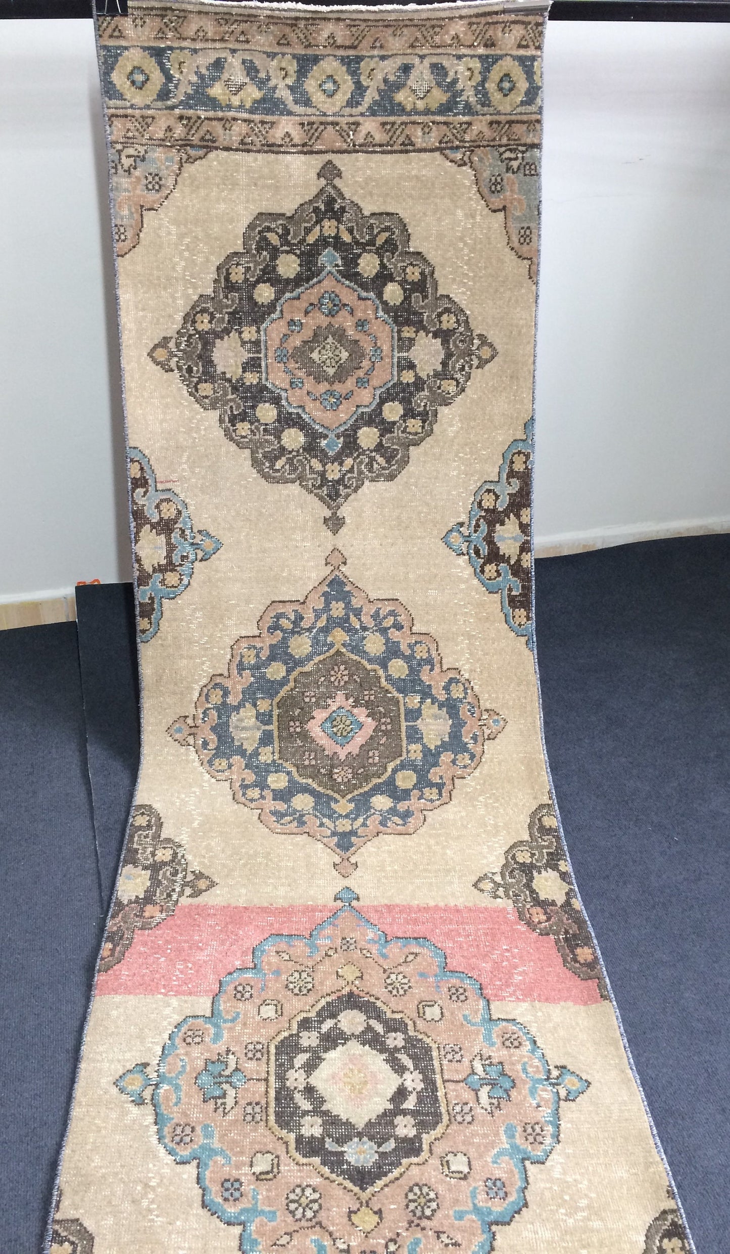 13 x 2.6 Oushak Runner Rug Turkish Runner Rug Vintage Runner Rug Hallway Runner Rug Kitchen Runner Rug Wool Runner Rug Wool Oushak Rug