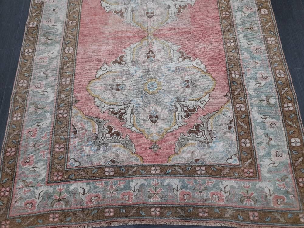 Vintage Runner 4.7 x 11 Rug Turkish Runner Rug Handmade Runner Rug Staircase Runner Kitchen Runner Rug Wool Runner Rug Wool Oriental Runner