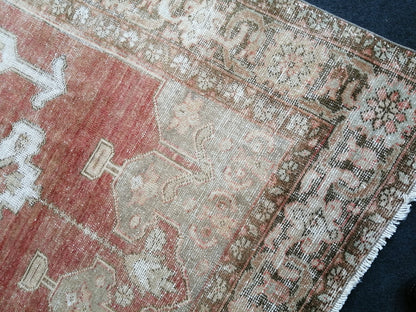 5 x 8.7 Distressed OUSHAK RUG TURKISH Oushak Rug Vintage Oushak Runner Rug Vintage Rug Wool Oushak Rug Hand Made Rugs Vintage Turkish Rug