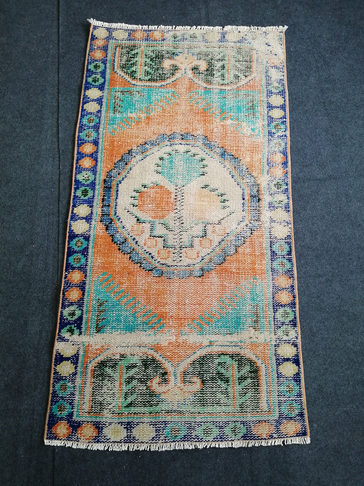 4.10 X 2.6 Mini Oushak Rug Small Area Rug Turkish Rug Oushak Rug Hand Made Rug Wool Vintage Rug