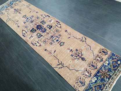 Oushak Runner Rug 2.5 x 10 Turkish Runner Rug Vintage Runner Rug Hallway Runner Rug Kitchen Runner Rug Wool Runner Rug Wool Oushak Rug