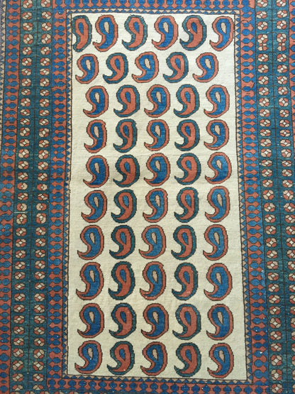 3x4 feet small turkish rug, handmade small kitchen area rug, green small hallway middle rug, vintage blue bedroom rug,bathroom wool mini rug