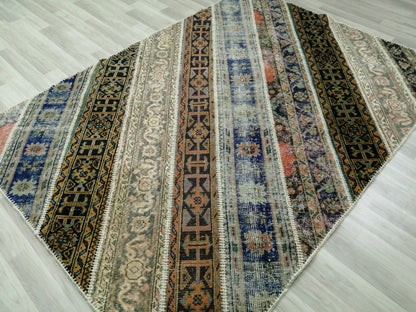 Patchwork Rugs, Hand Made Rug, Oushak Rug, Rustic Rug, Bohemian Rug, Rug Runner, Turkish Rug, Farmhouse Rug, Vintage Rug, Wool rug