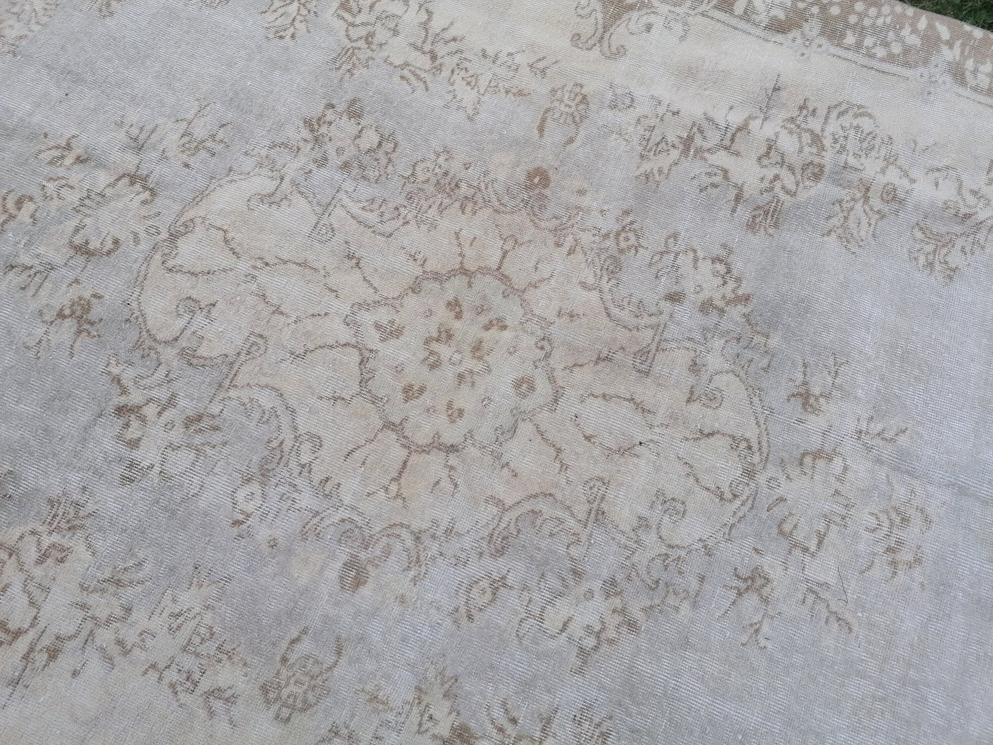 Large turkısh rug ,vıntage rug, pastel vıntage turkısh rug, hand made rug,wool rug 9'8x6'4 feet