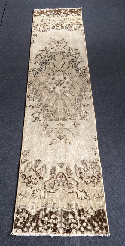 Vintage Rug Runner Turkish Runner  Rug, Boho Runner Rug, Living Room Rug,Oushak Rug Runner Vintage Flooring Hallway Long Run