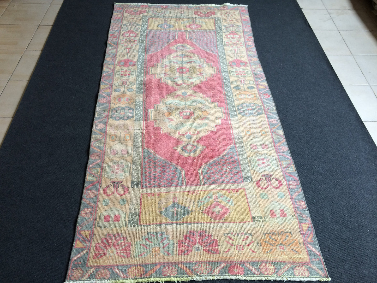 Wool Rugs Vintage Rugs  TURKISH HAND MADE Rugs   Vintage Turkish Rugs   Oushak Rug   Traditional Rug, Turkish Oushak Rug, Vintage Oushak Rug