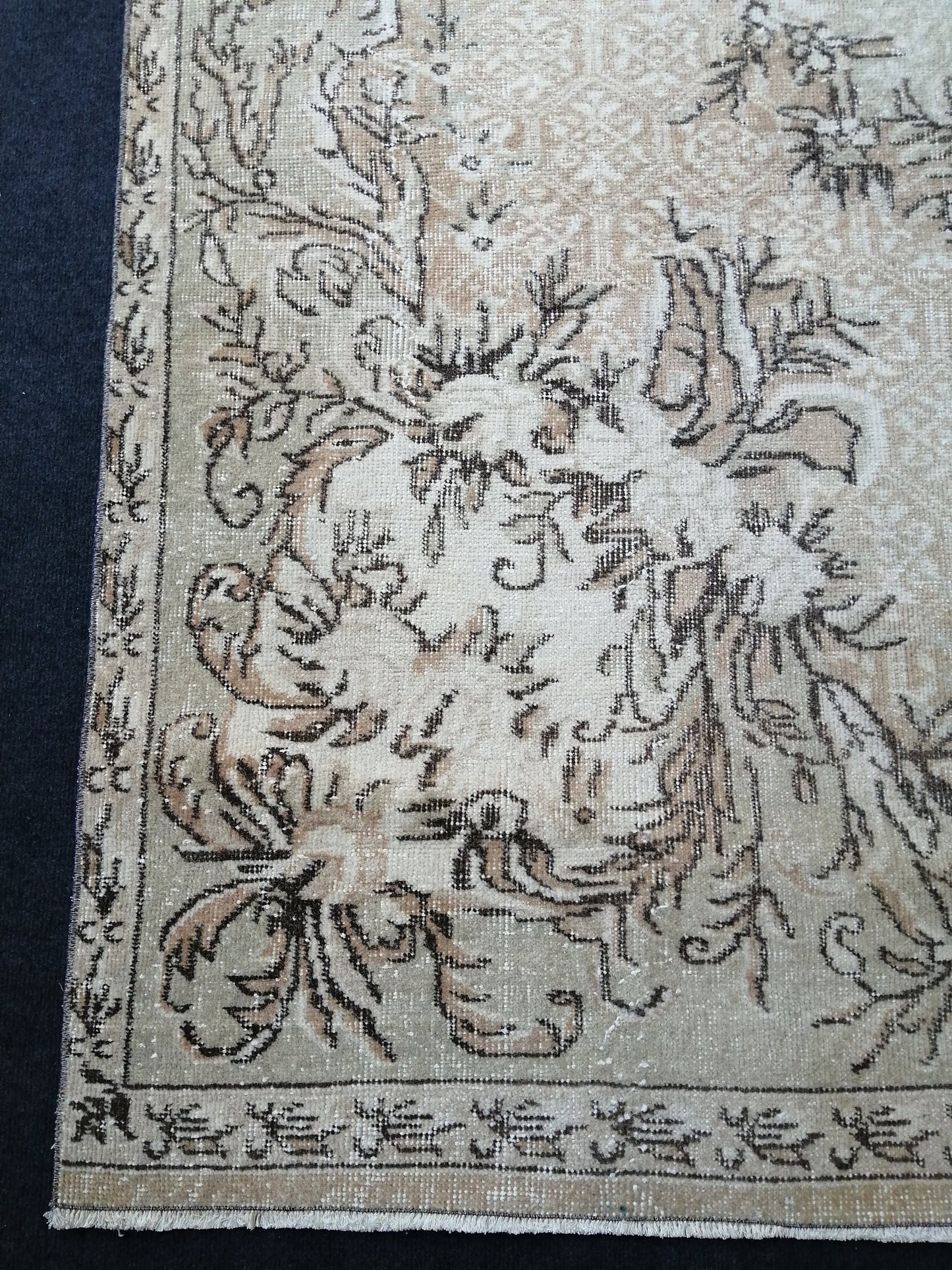 6.7 x 10.2 OUSHAK RUG TURKISH Oushak Rug Vintage Oushak Runner Rug Vintage Runner Rug Wool Oushak Rug Hand Made Rugs Vintage Turkish Rug