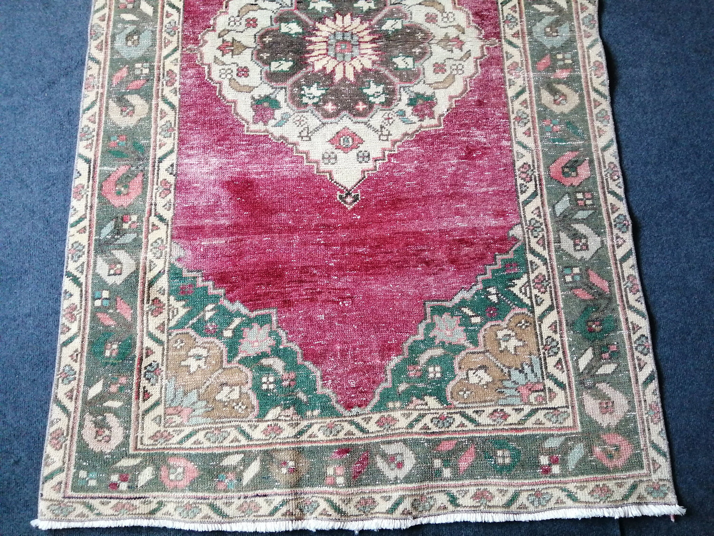 OUSHAK RUG TURKISH Oushak Rug Vintage Oushak Rug Vintage Rug Wool Oushak Rug Hand Made Rugs Vintage Turkish Rug