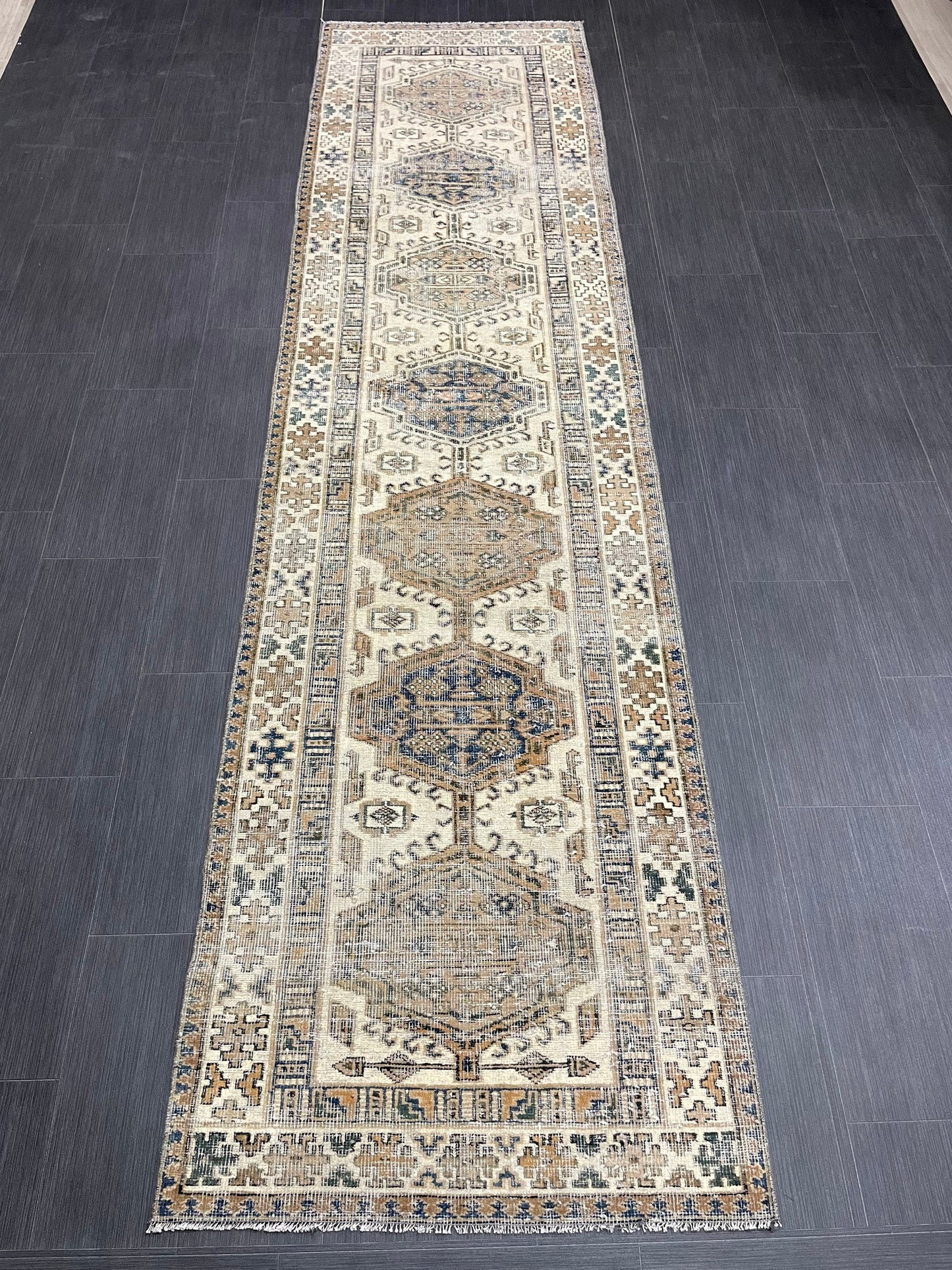 Vintage Persian Runner 2.8 x 11 Rug Antique Runner Rug Handmade Runner Staircase Runner Distressed Runner Wool Runner Rug Oriental Runner