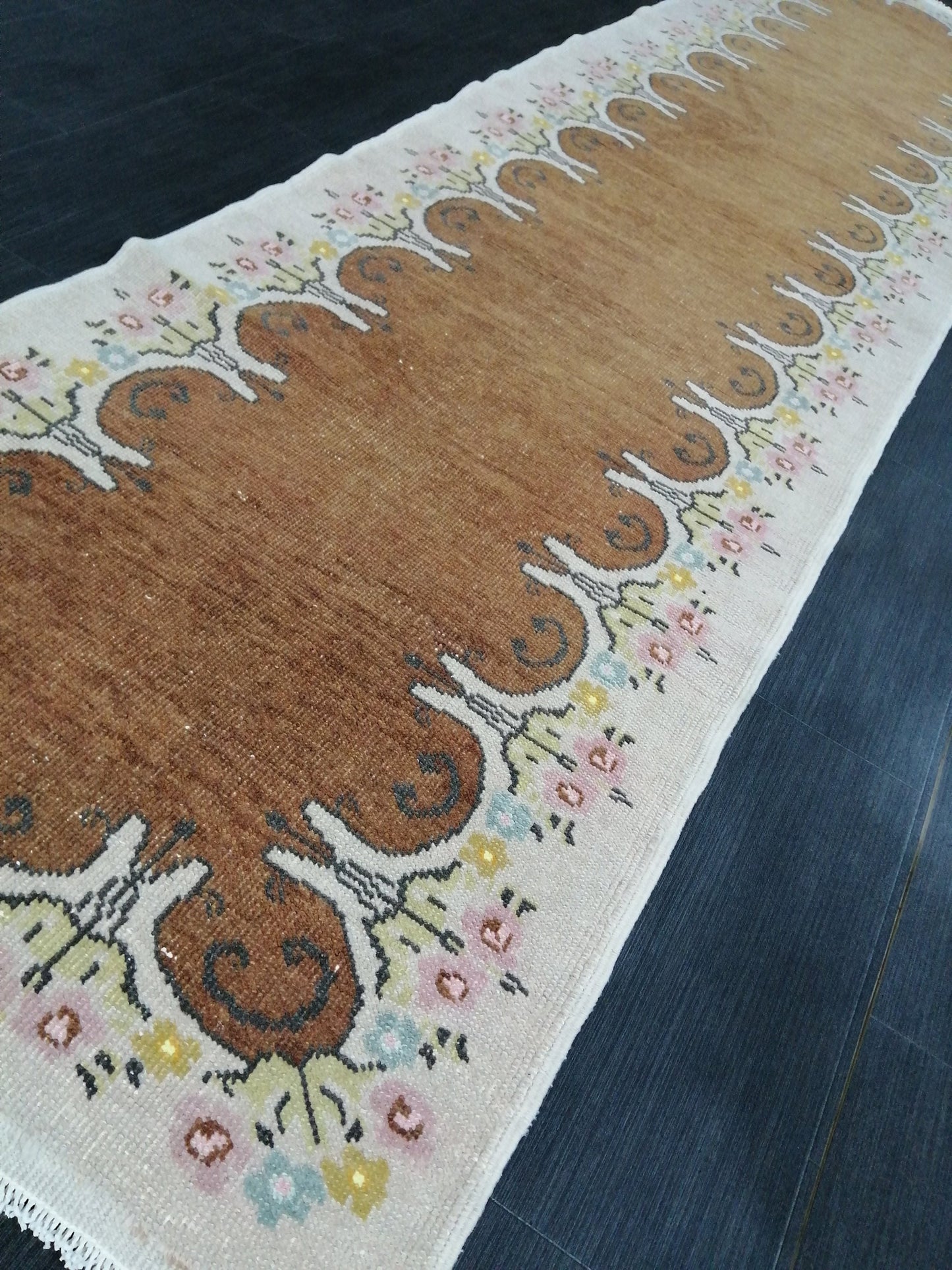 Oushak Runner Rug 2.6 x 10.5 Turkish Runner Rug Vintage Runner Rug Hallway Runner Rug Kitchen Runner Rug Antique Runner Oriental Runner Rug