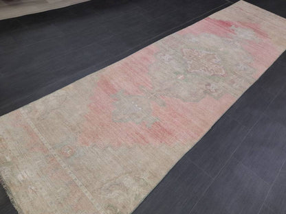 Muted Vintage Oriental Runner Rug 3 x 11 Turkish Runner Rug muted Vintage Runner Rug Hallway Runner Rug Kitchen Runner Rug Wool Runner Rug