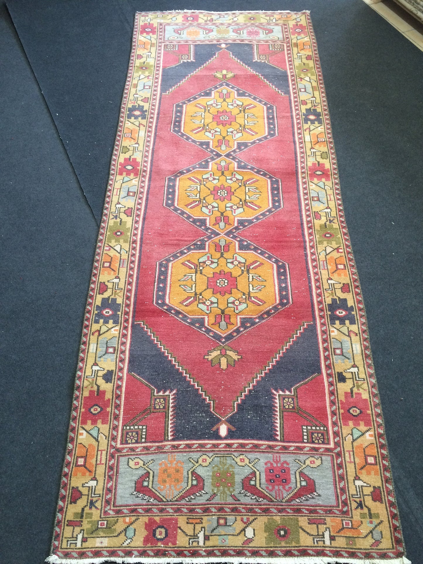 3 x 9.3 Runner Rug Turkish Runner Rug Vintage Runner Rug Hallway Runner Rug Kitchen Runner Rug Wool Runner Rug
