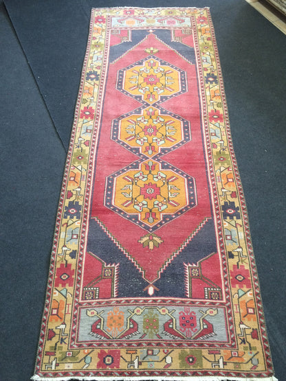 3 x 9.3 Runner Rug Turkish Runner Rug Vintage Runner Rug Hallway Runner Rug Kitchen Runner Rug Wool Runner Rug