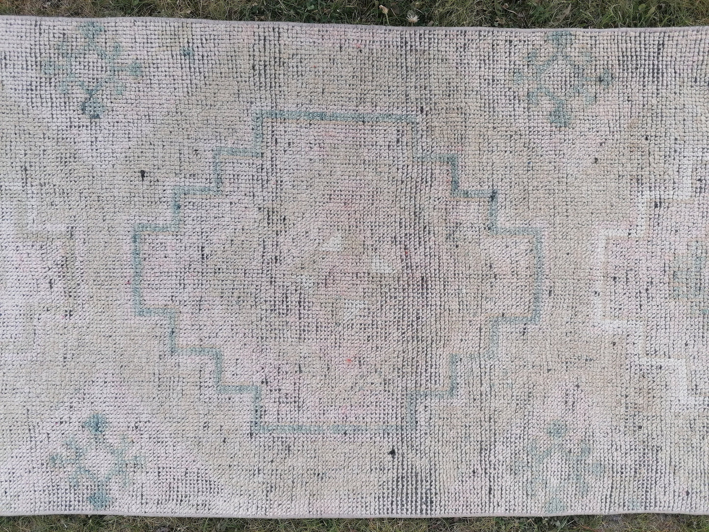 Pastel runner rug, vintage runner, anatolian wool runner,hallway runner, hand made runner 10'6x2'8 feet