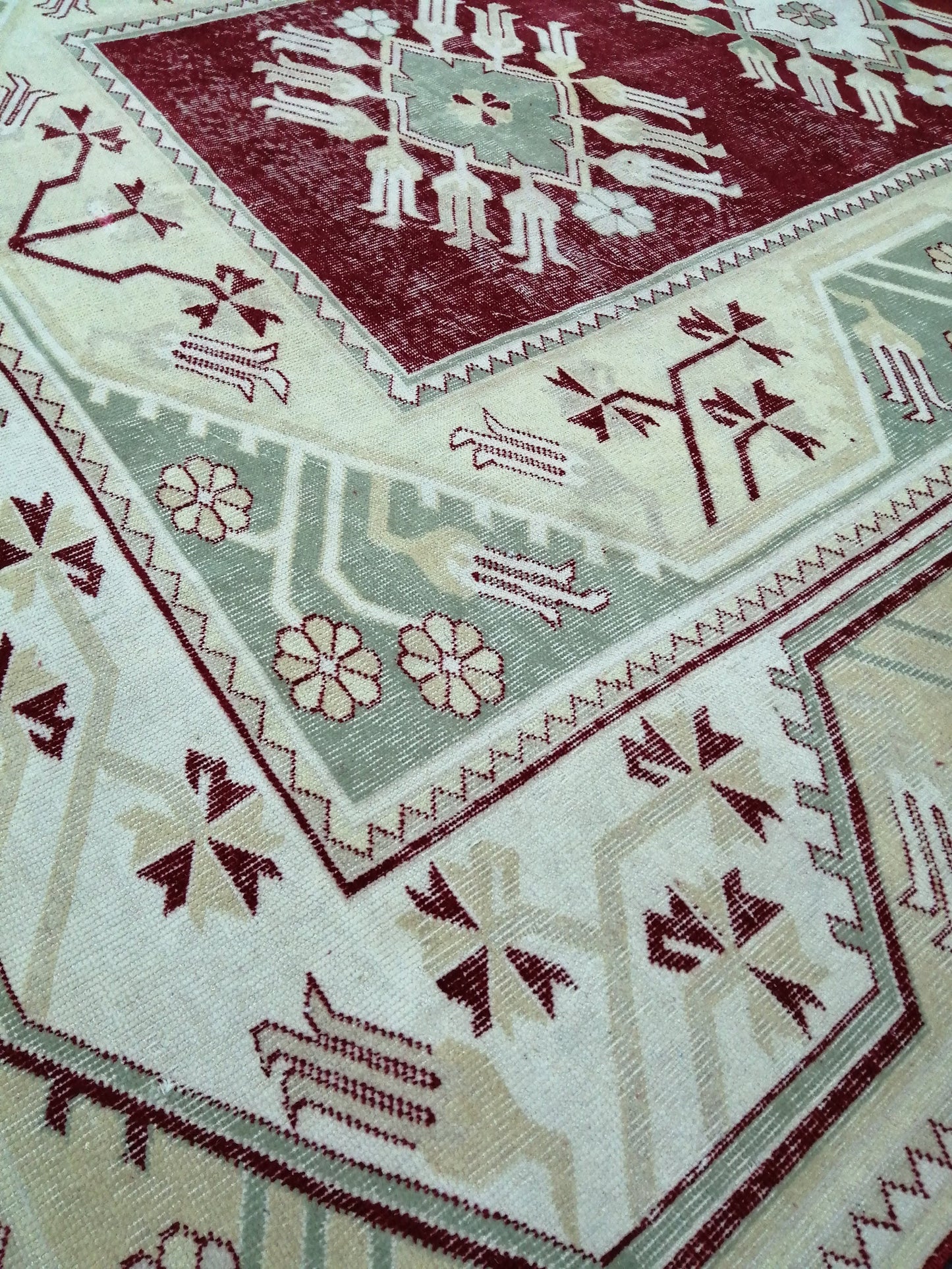 9.3 x 6.5 OUSHAK RUG TURKISH Oushak Rug Vintage Oushak Runner Rug Vintage Runner Rug Wool Oushak Rug Hand Made Rugs Vintage Turkish Rug