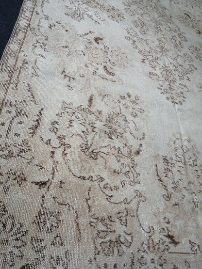 5.4 x 9 Turkish Rug, Oushak Rug, Oriental Rugs, Wool Hand Knotted Rug Runner Rugs, Runner Rug, Vintage Rug, Hand Made Rug  Oriental Rug