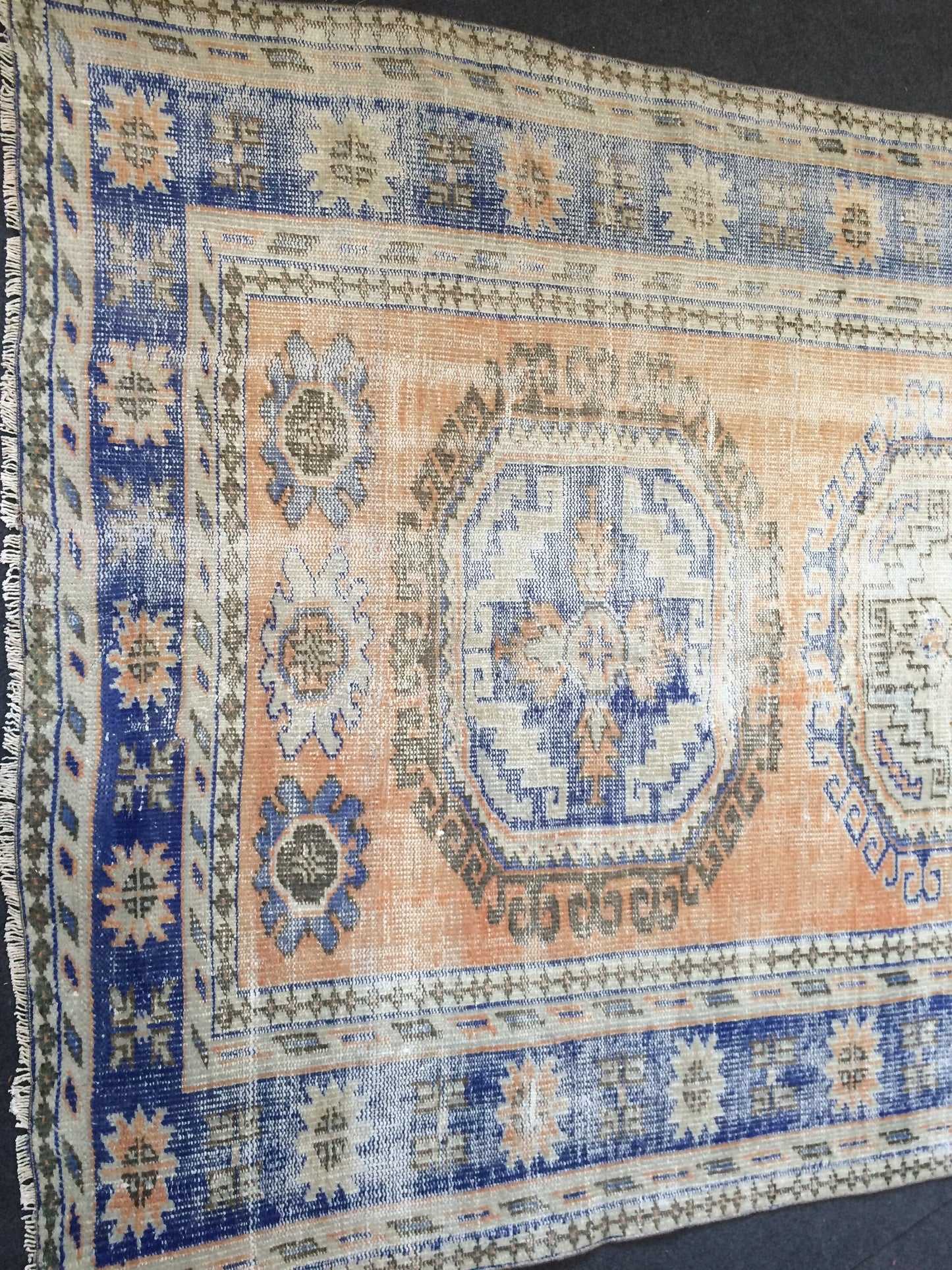 11.4 x 5.2 Vintage Runner Rug Distressed Turkish Runner Rug Wool Vintage Runner Rug Hallway Runner Rug Kitchen Runner Rug