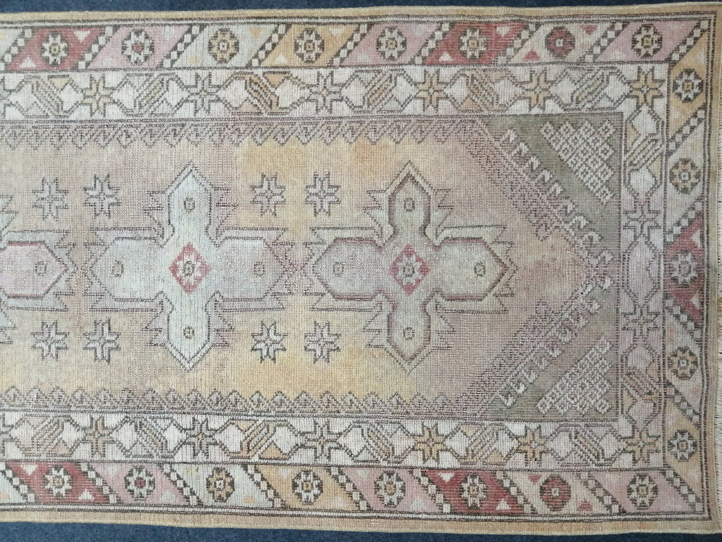 3x10 Muted Oushak Runner Rug Turkish Runner Rug Vintage Runner Rug Hallway Runner Rug Kitchen Runner Rug Wool Runner 2.10 x 10 Rug