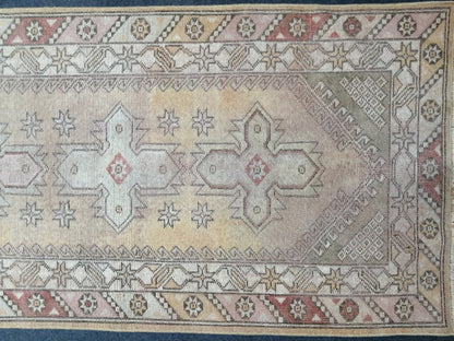 3x10 Muted Oushak Runner Rug Turkish Runner Rug Vintage Runner Rug Hallway Runner Rug Kitchen Runner Rug Wool Runner 2.10 x 10 Rug