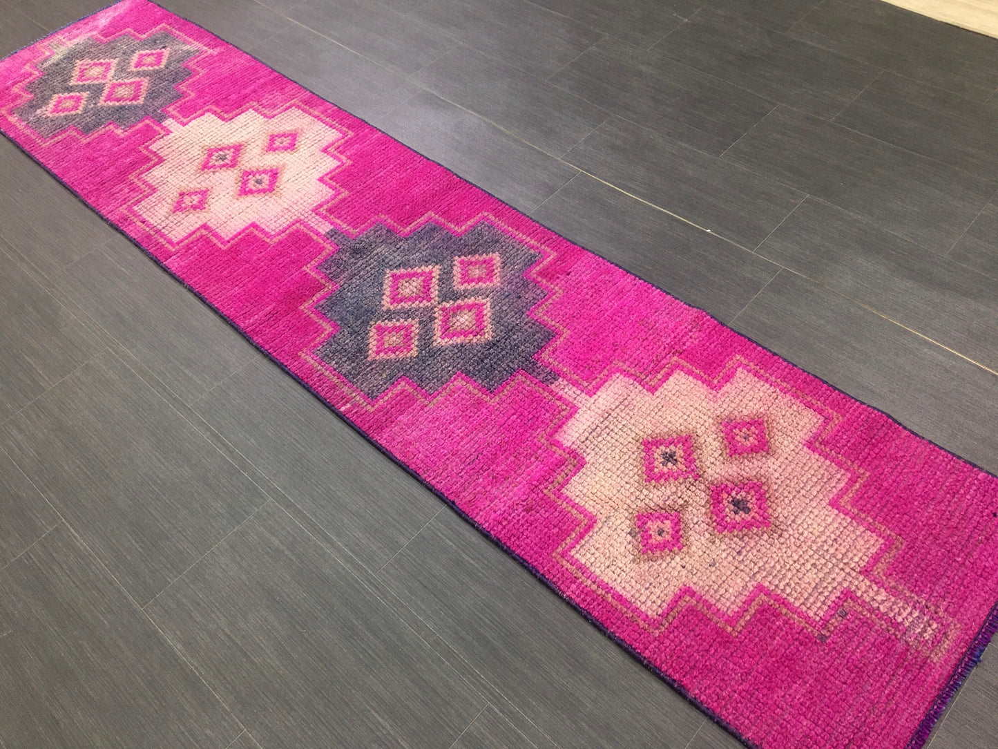 Hand Knotted Runner Rug 2 x 8.5 Turkish Runner Rug Vintage Runner Rug Hallway Runner Rug Kitchen Runner Rug Wool Runner Rug Wool Oushak Rug