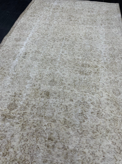 Muted Vintage Rug TURKISH Distressed Rug Vintage 5 x 8.4 Rug Oushak Rugs Muted Rug Turkish Oushak Rug, Vintage Oushak Rug Wool Rug